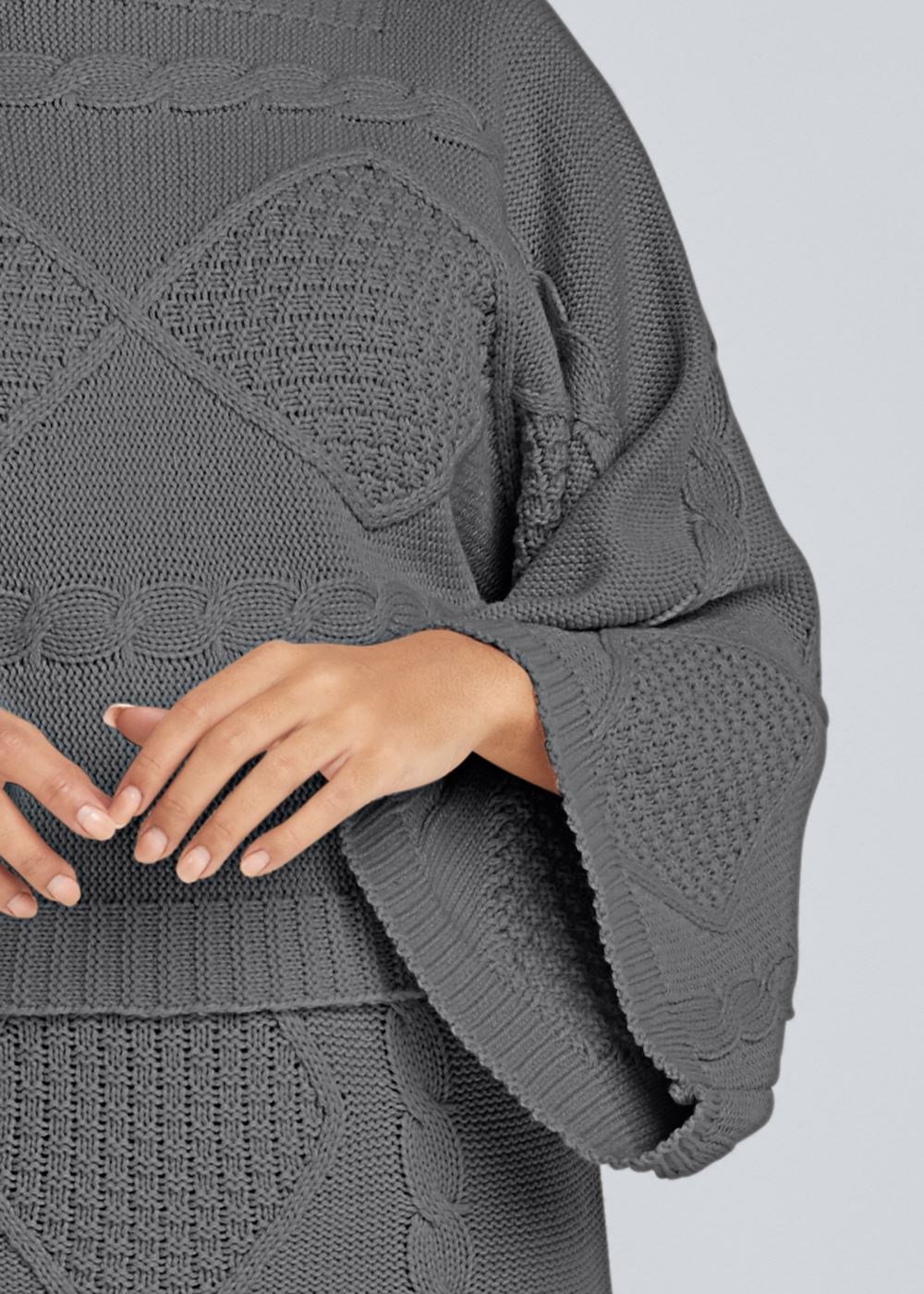Venus Two-Piece Sweater Dress - Dark Grey