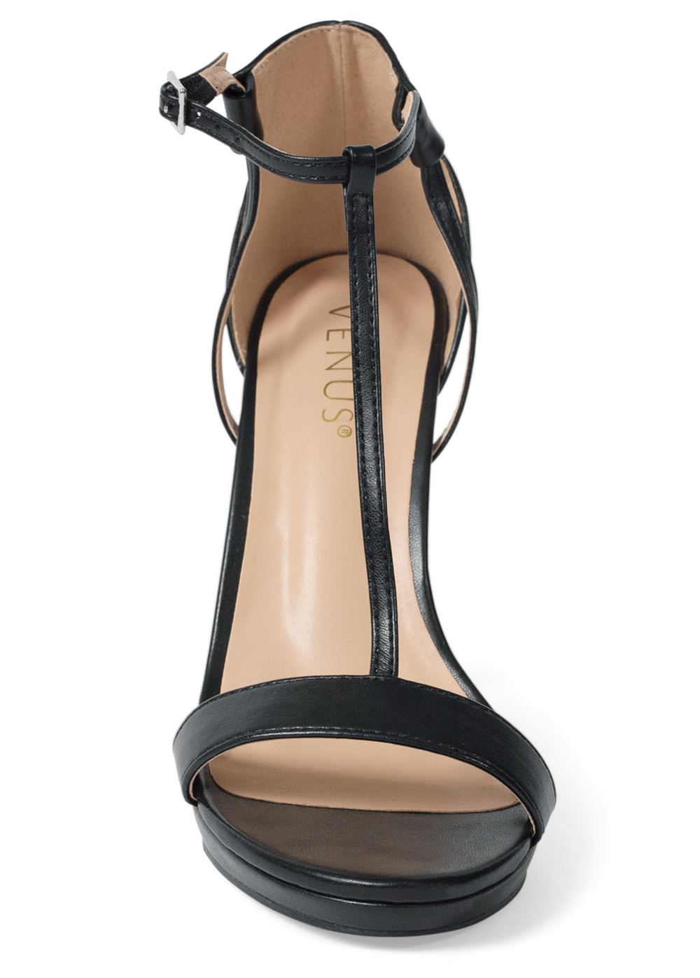 Venus T-Strap Heels in Black