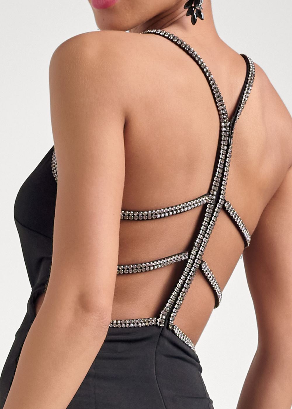 Venus Embellished Cutout Gown - Black