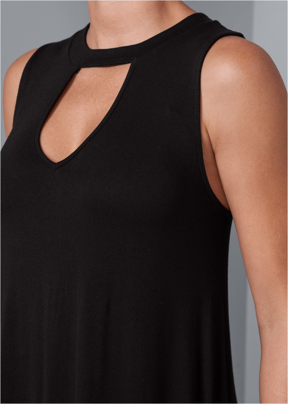 Venus Pocket Detail Casual Dress - Black