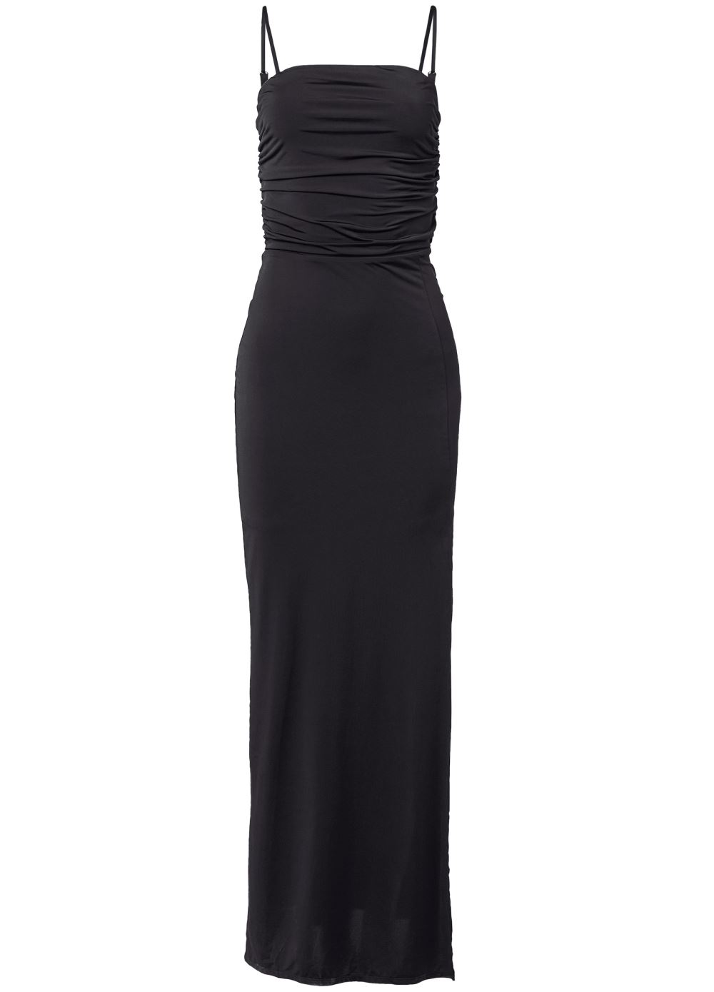 Venus Shape Embrace High-Slit Dress - Black