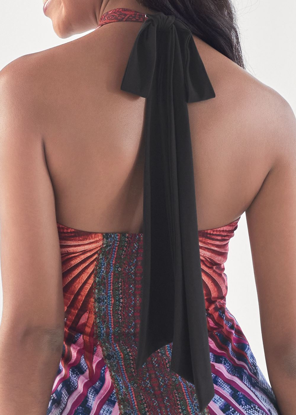 Venus Neon Jungle Mock-Neck Top in Pink Multi