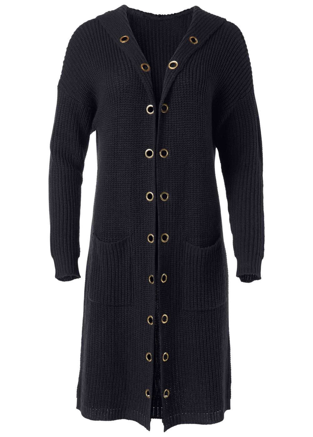 Venus VENUS | Grommet Detail Duster in Black