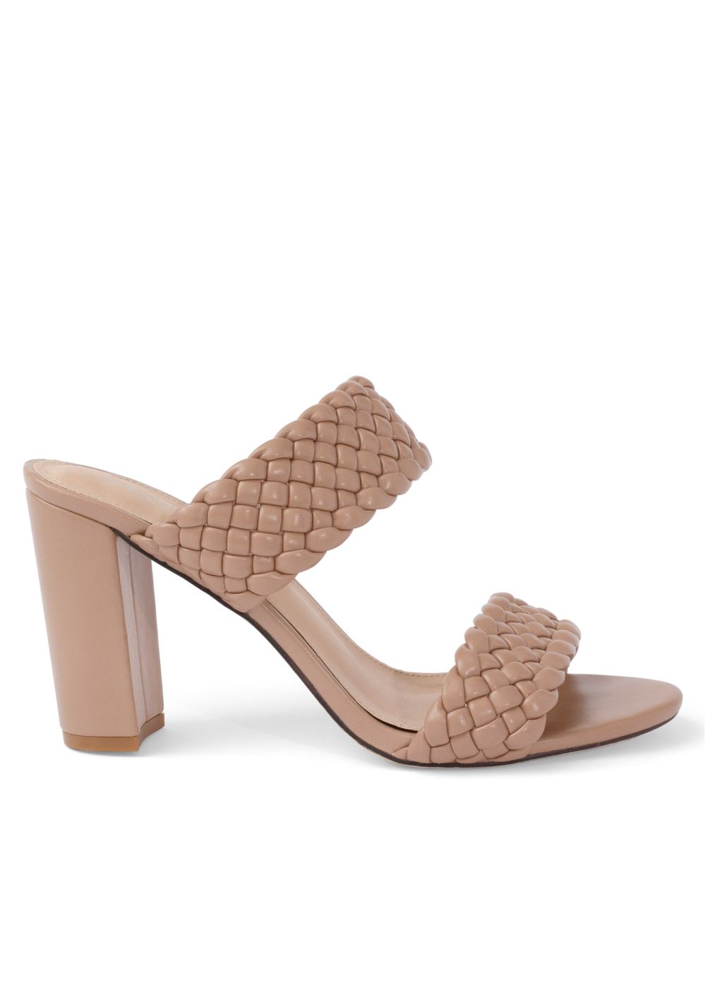 Venus Braided Double Strap Mules in Taupe