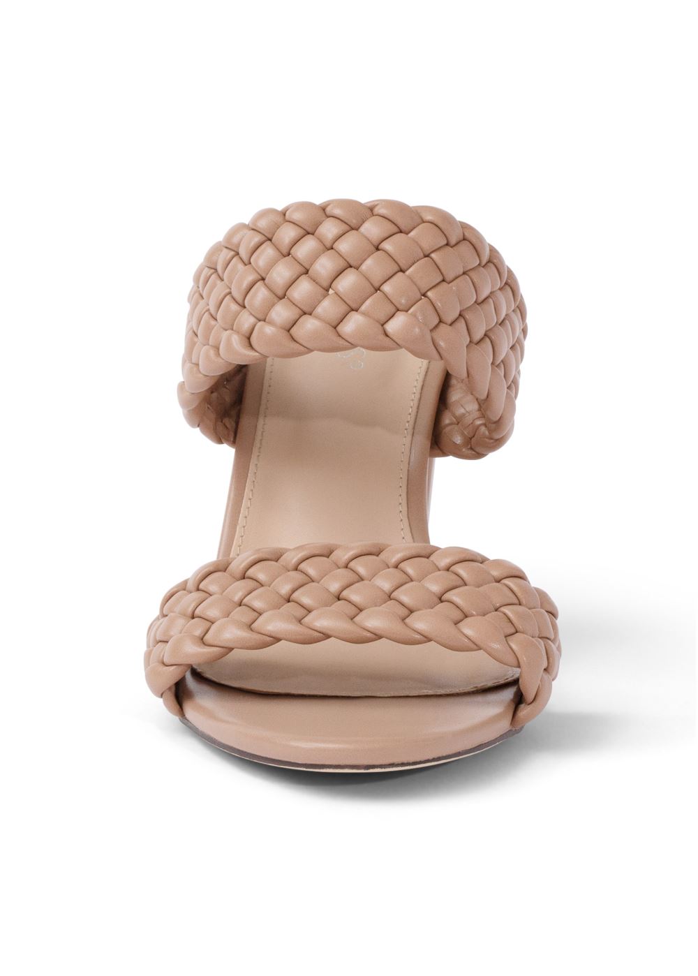 Venus Braided Double Strap Mules in Taupe