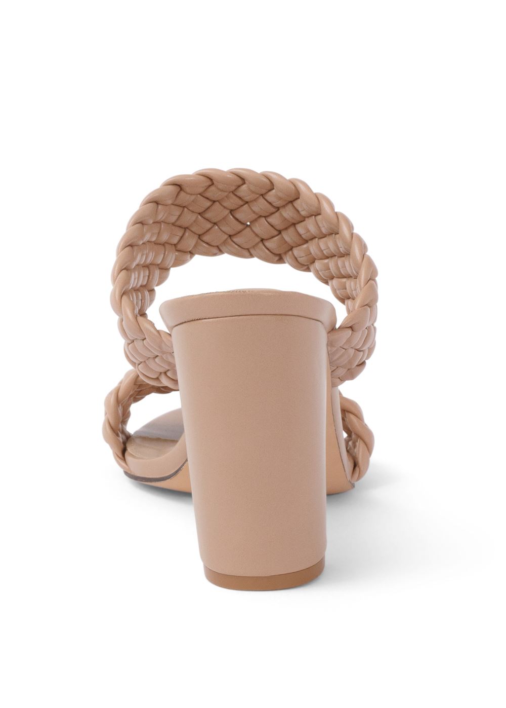 Venus Braided Double Strap Mules in Taupe