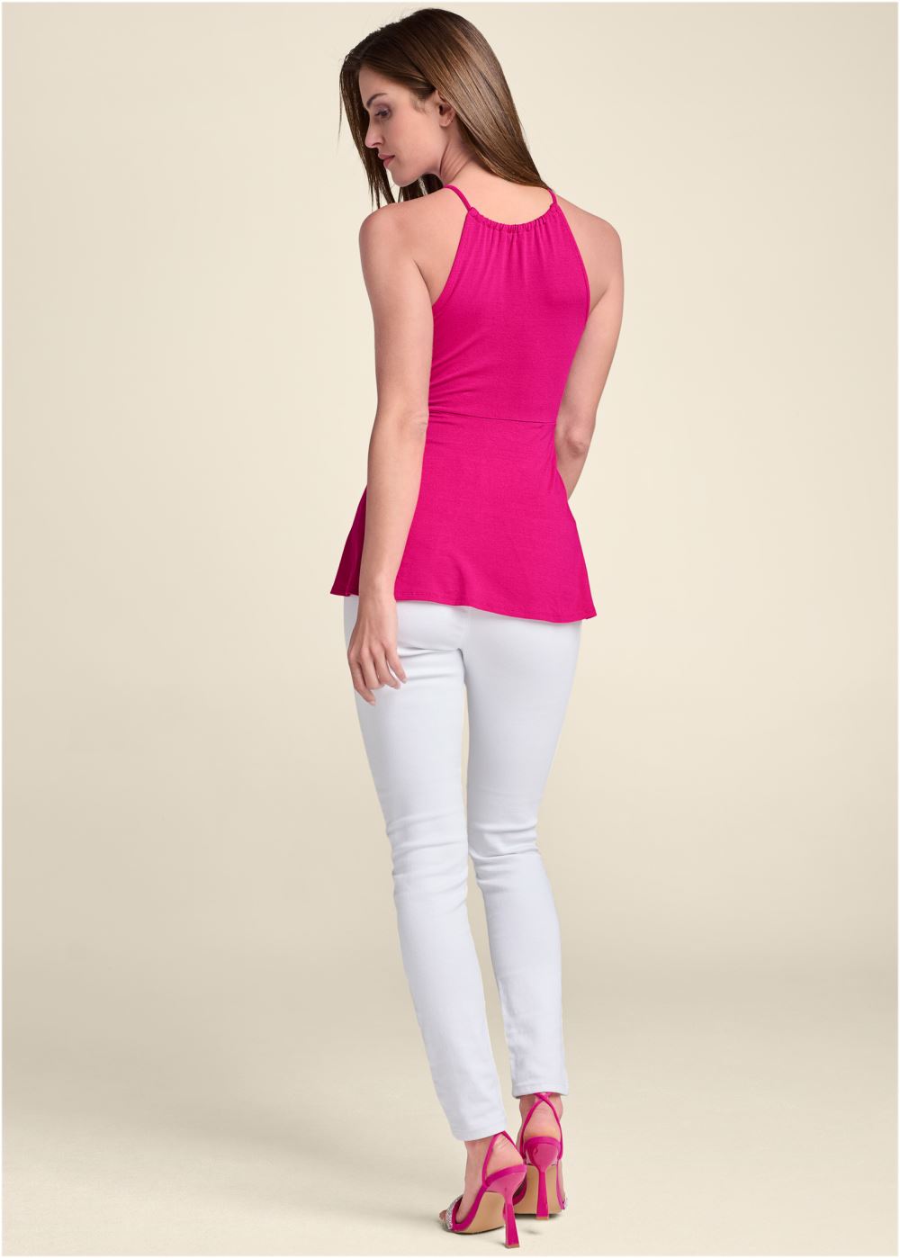 Venus Embellished Cutout Top in Pink