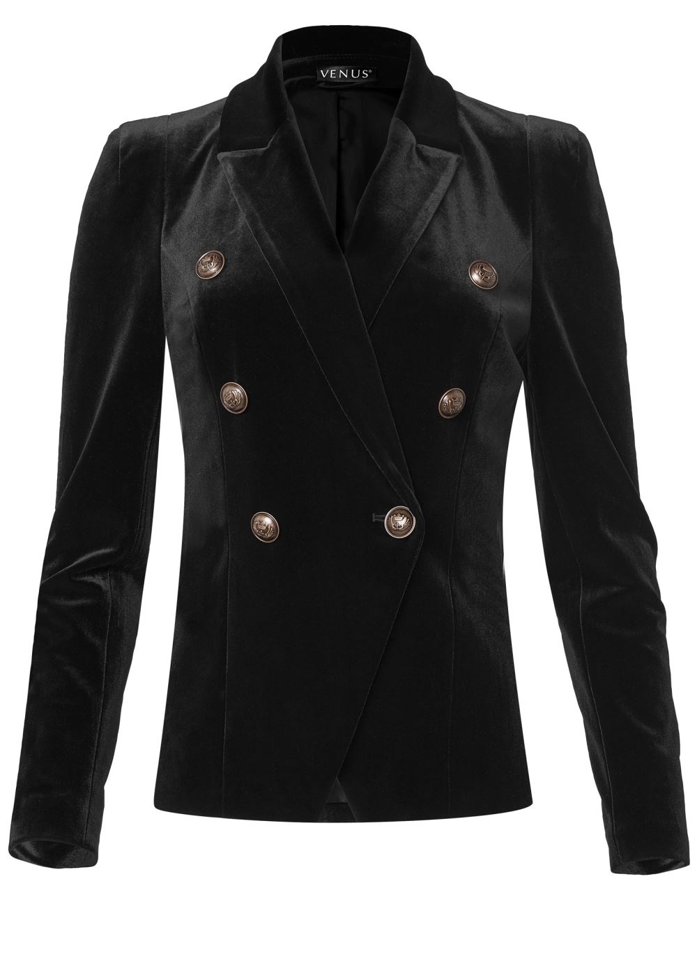 Venus Velvet Blazer in Black