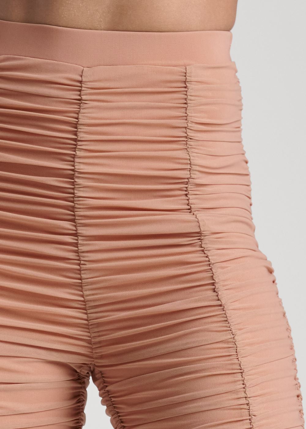 Venus High-Waist Ruched Leggings in Tan