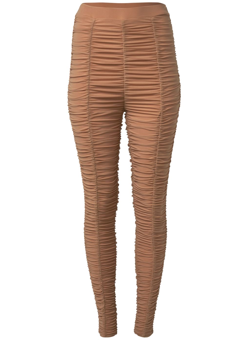 Venus High-Waist Ruched Leggings in Tan
