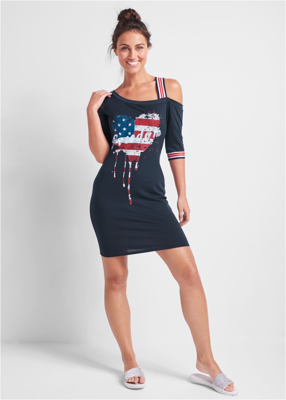 Venus Graphic Lounge Dress - Blue Multi