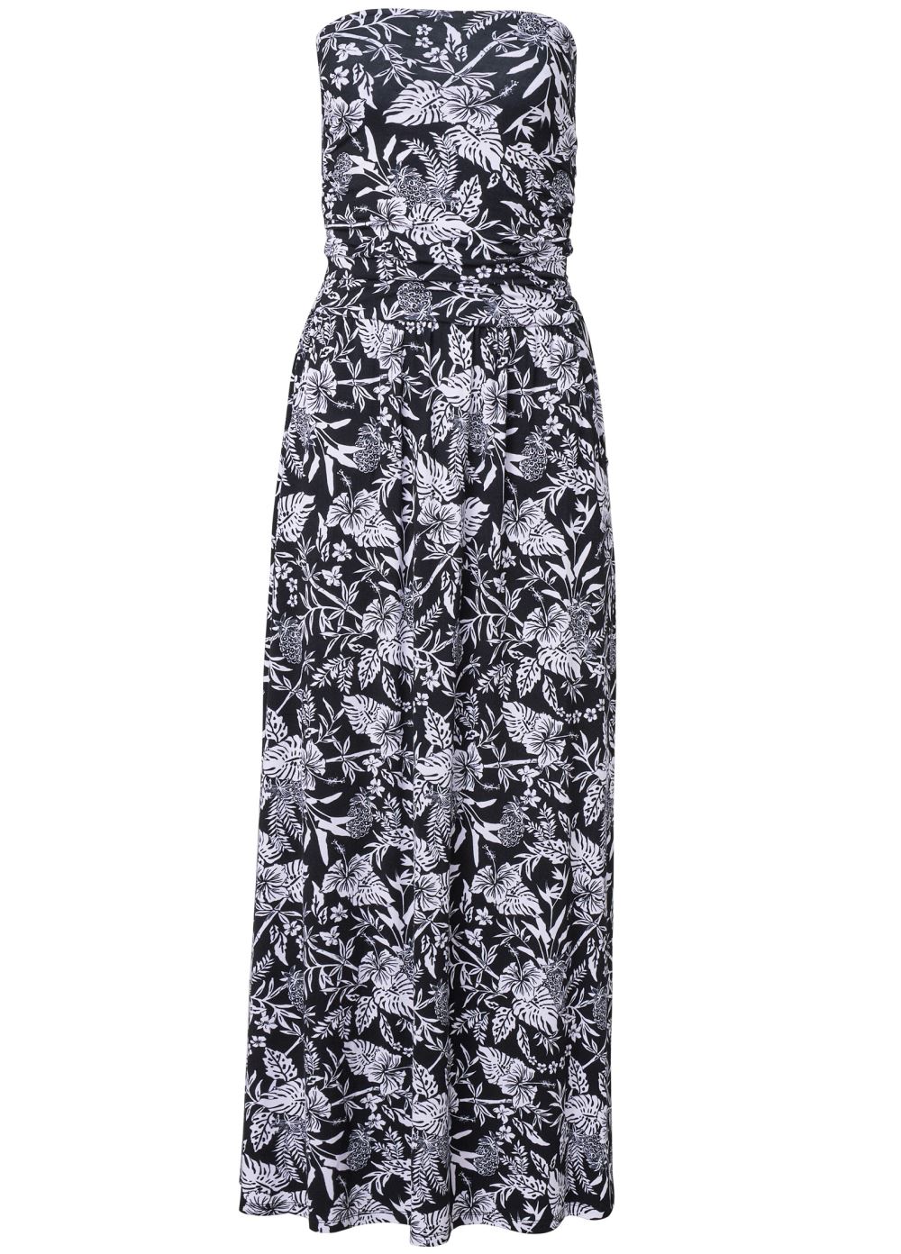 Venus Printed Maxi Dress - Black & White