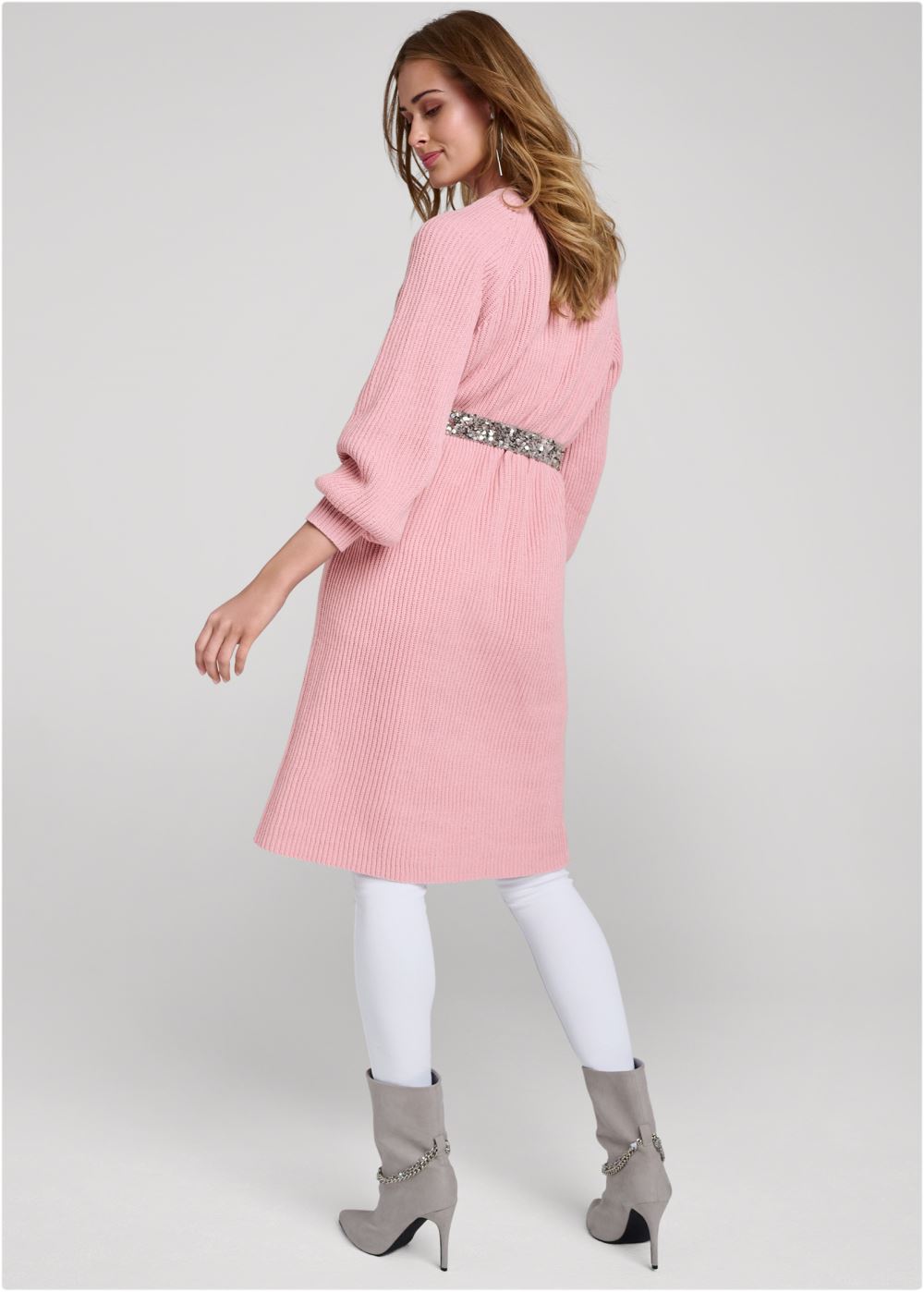 Venus VENUS | Sweater Duster in Pink
