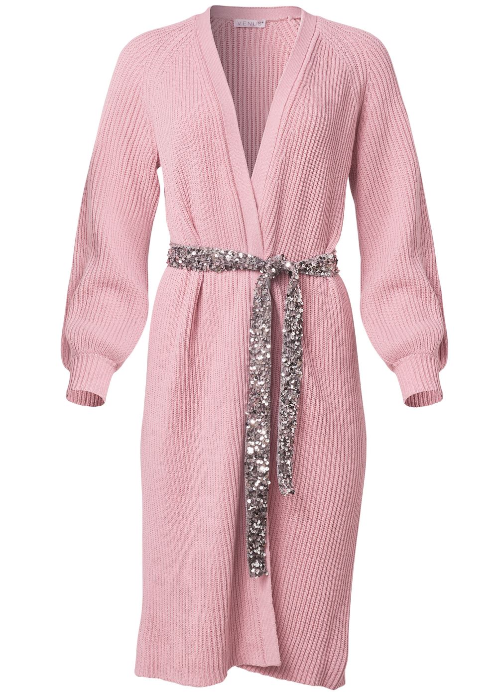 Venus VENUS | Sweater Duster in Pink
