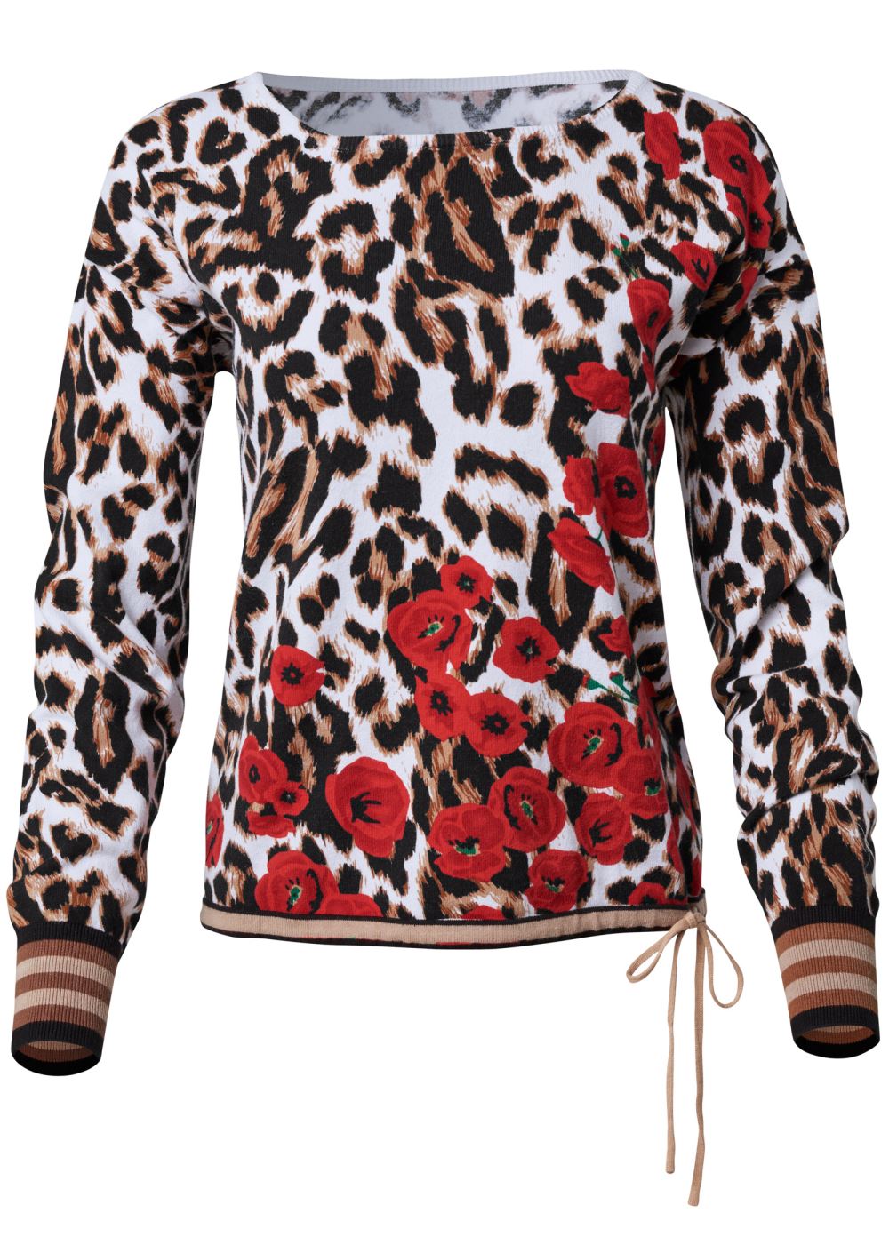 Venus VENUS | Mixed Print Sweater in White
