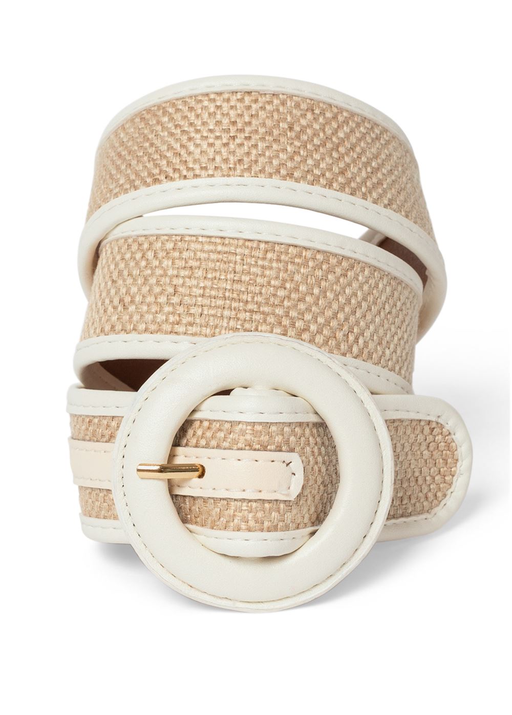 Venus Mixed Media Belt in Natural Multi