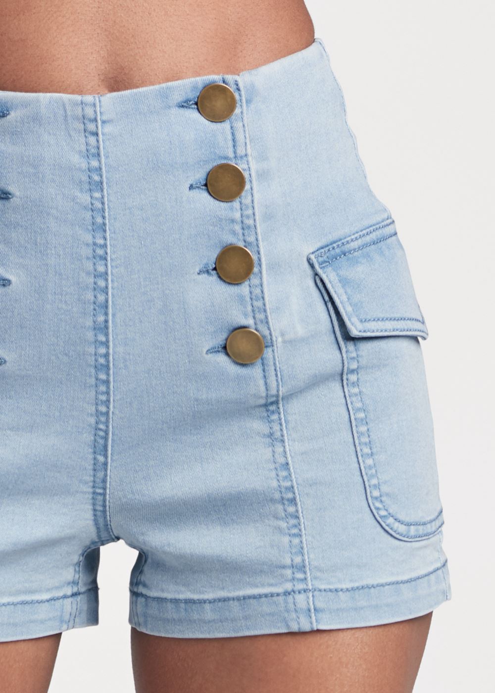 Venus Light Wash CARGO SAILOR SHORTS