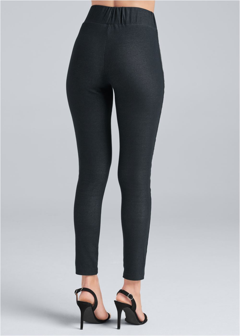 Venus Black Embellished Leggings
