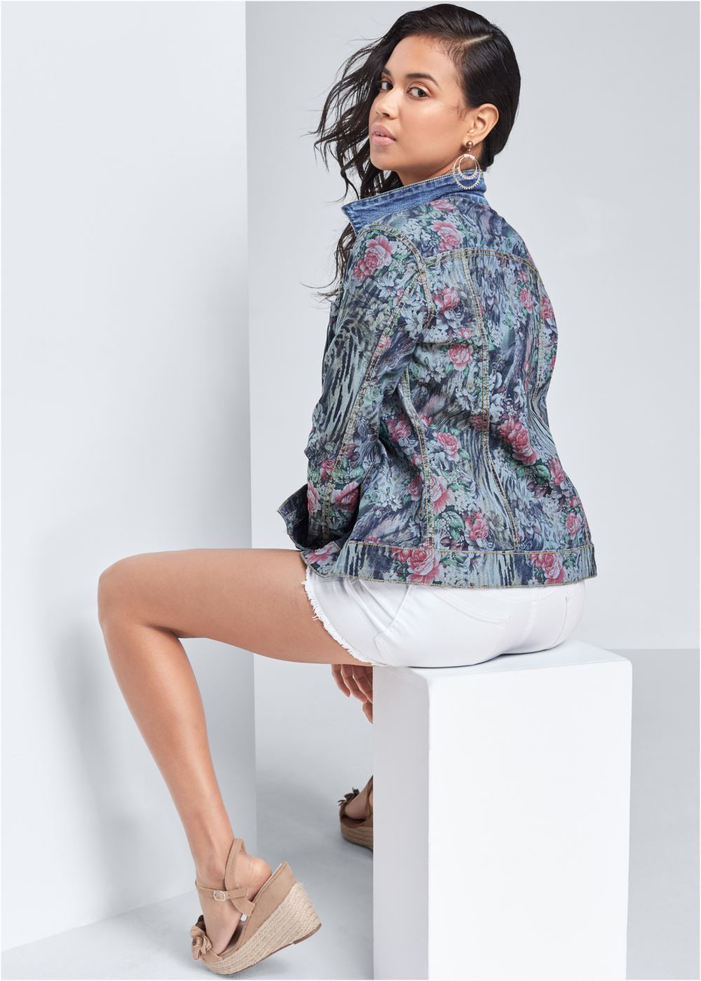 Venus Reversible Denim Jacket in Denim Multi
