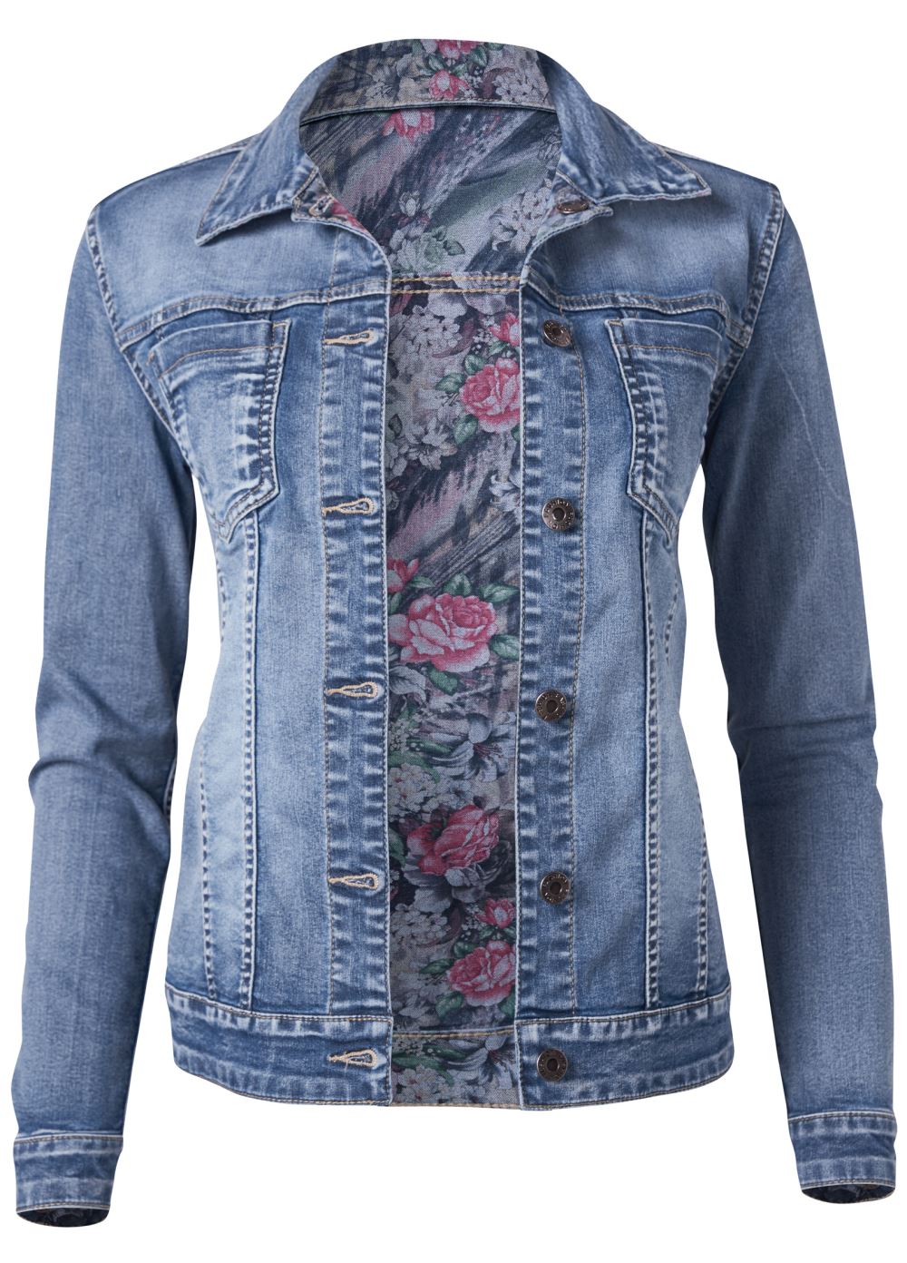Venus Reversible Denim Jacket in Denim Multi