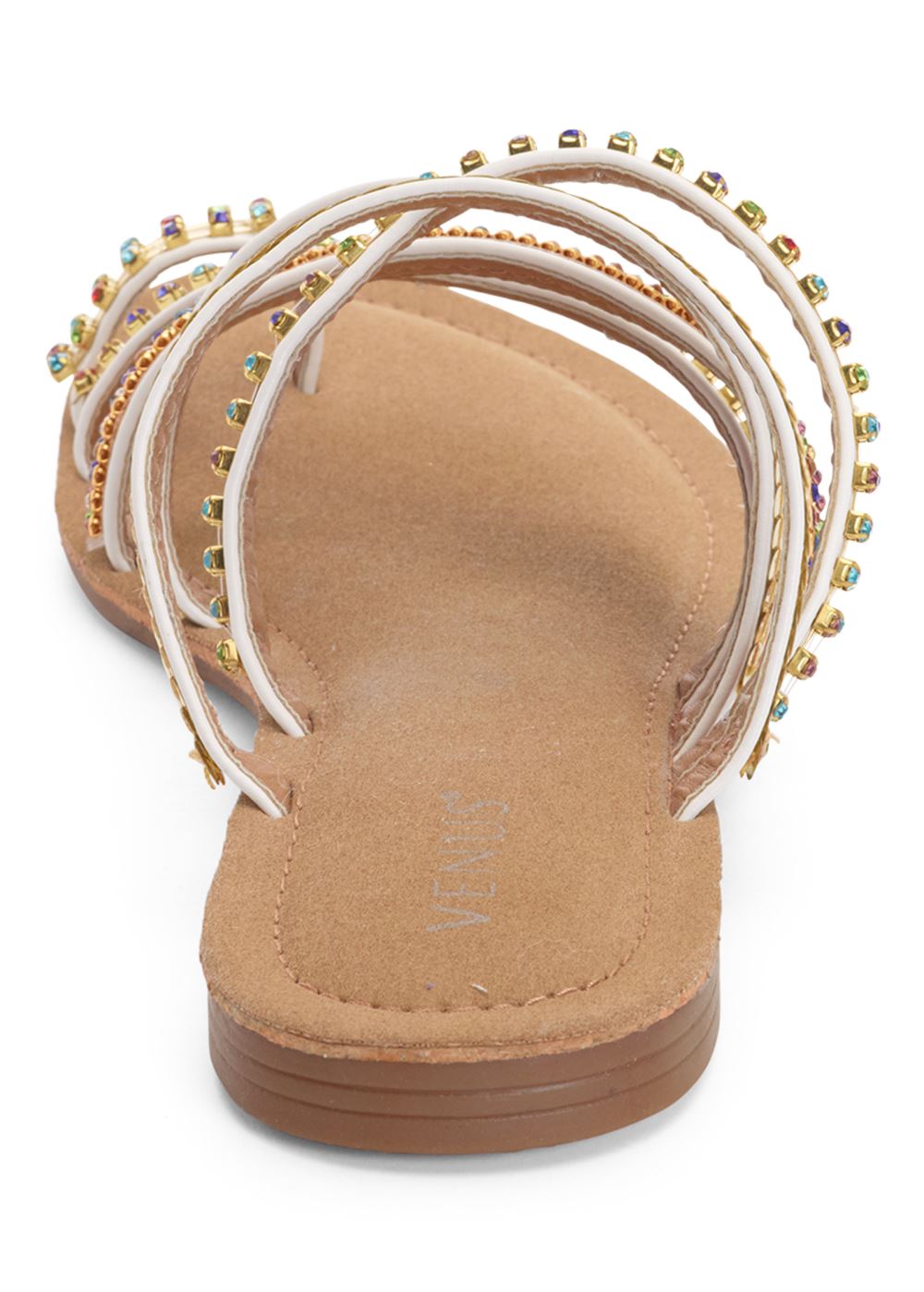 Venus Strappy Toe Ring Sandals in White