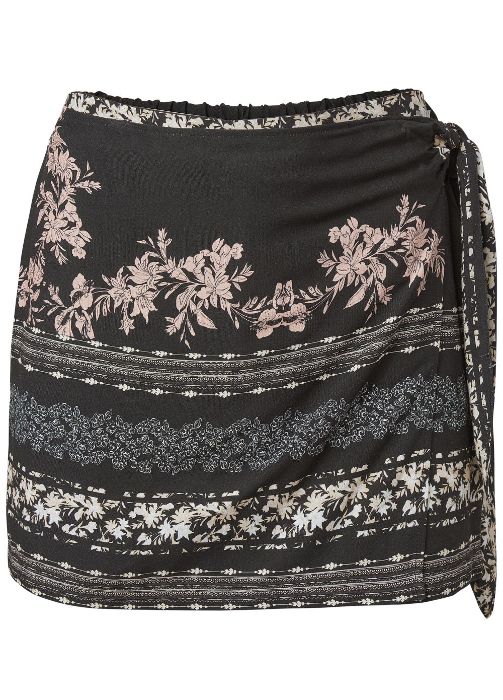 Venus Printed Tie Skort - Black Multi