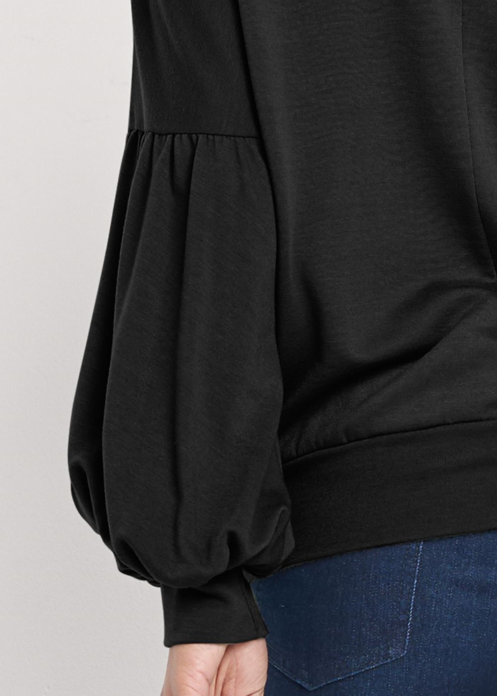 Venus Strappy Detail Sweatshirt in Black