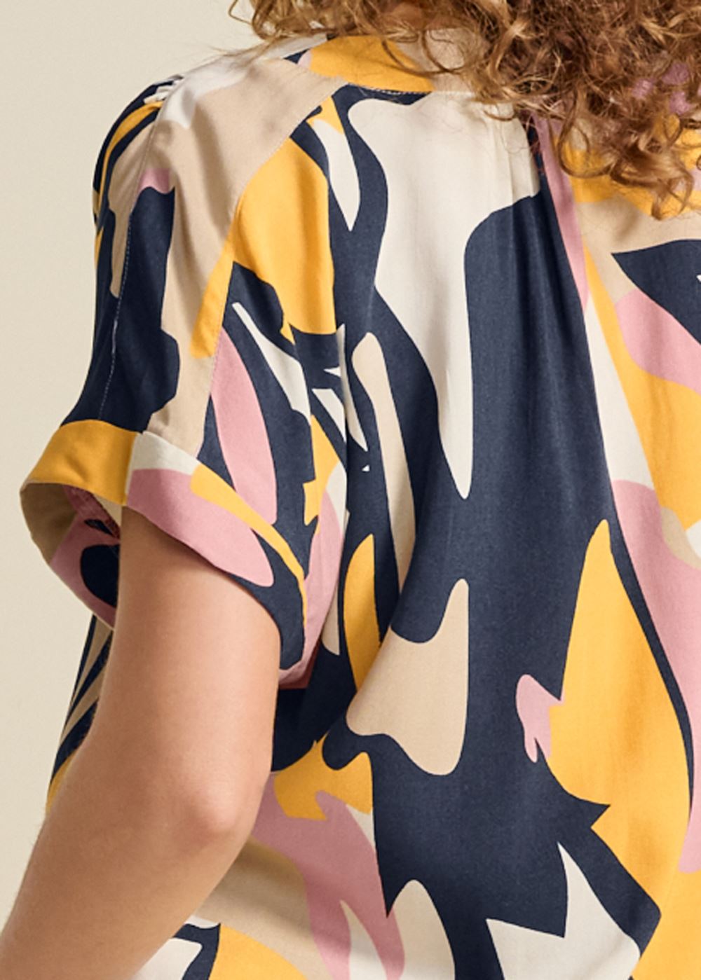 Venus Printed Blouse in White Multi