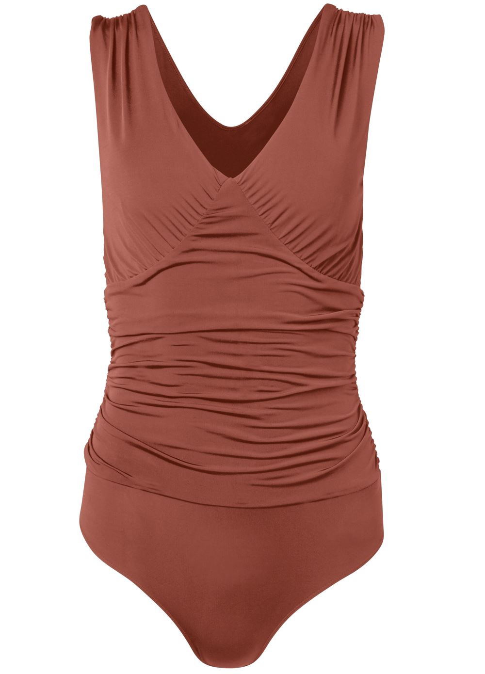 Venus Shape Embrace V-Neck Bodysuit in Auburn