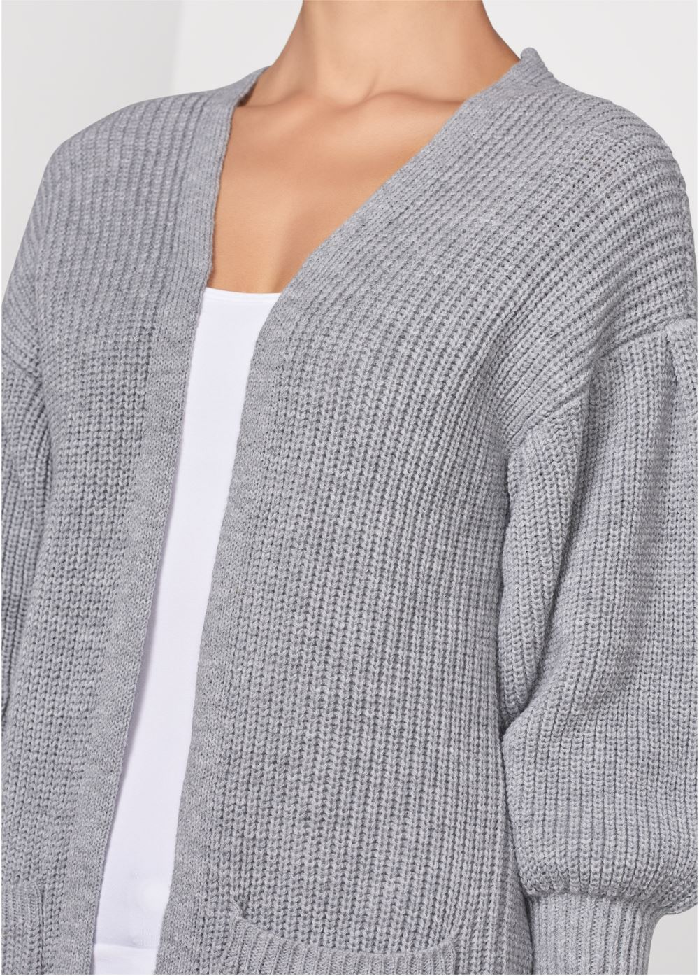Venus VENUS | Oversized Cardigan in Light Grey