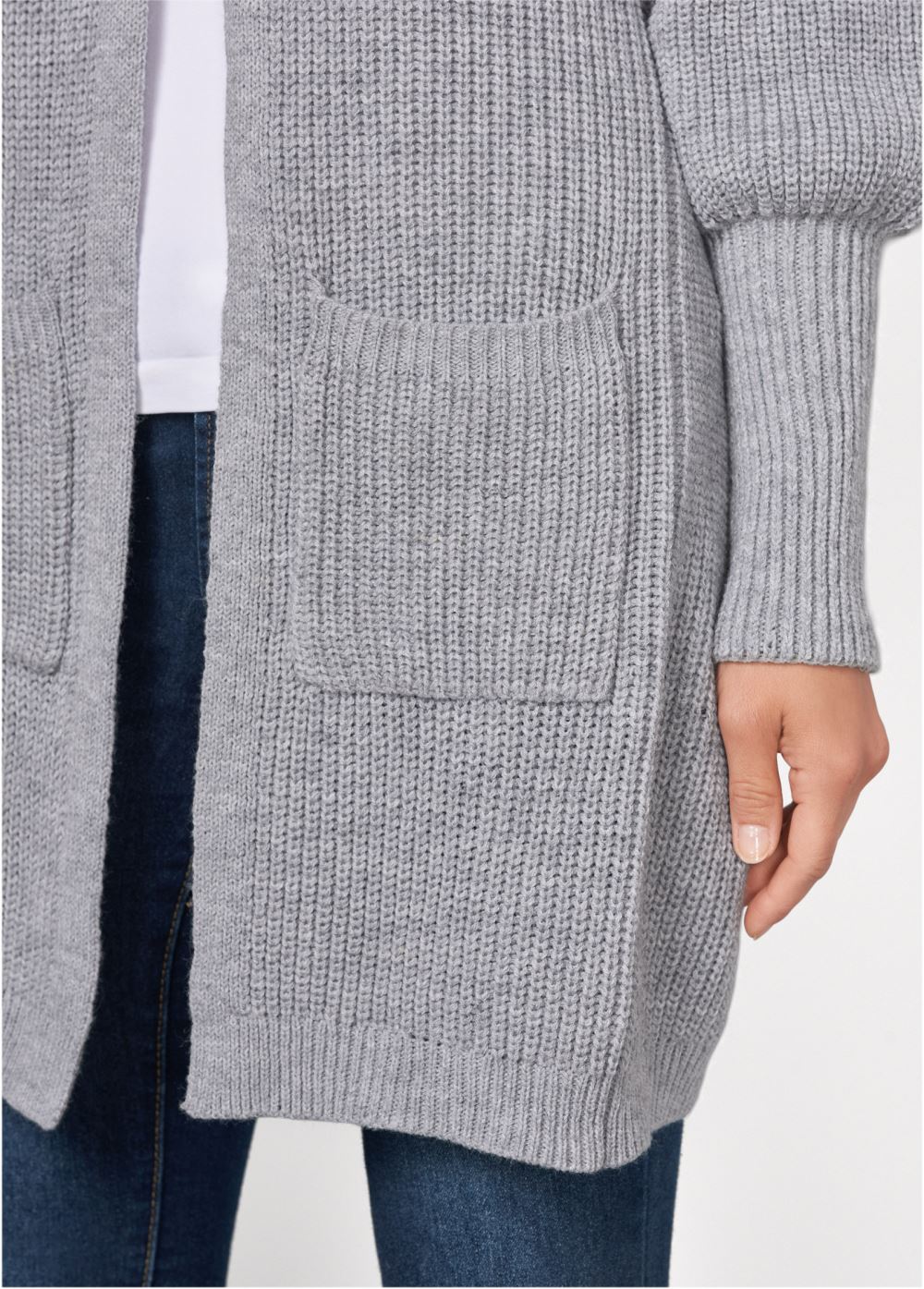 Venus VENUS | Oversized Cardigan in Light Grey