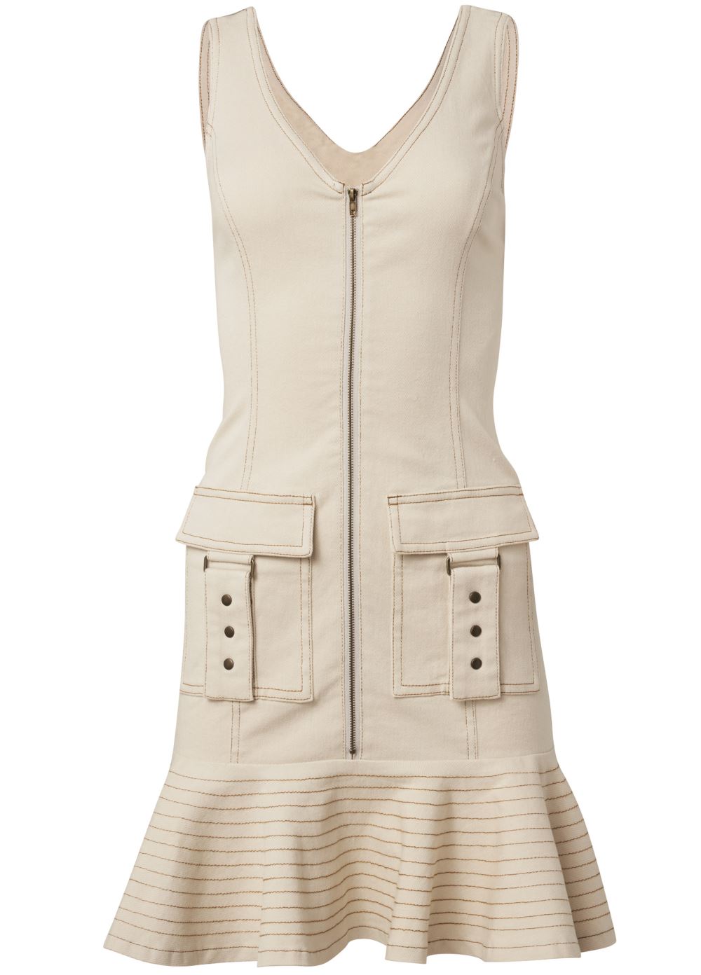 Venus Denim Utility Dress - Natural