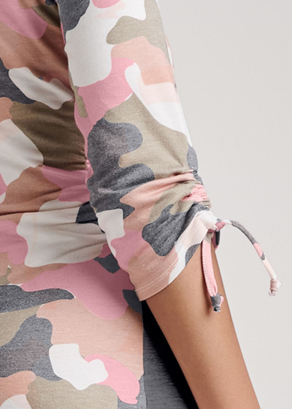 Venus Camo Color Block Dress in Brown Multi