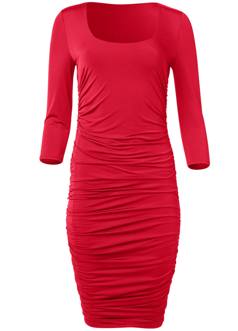 Venus Shape Embrace Midi Dress - Red