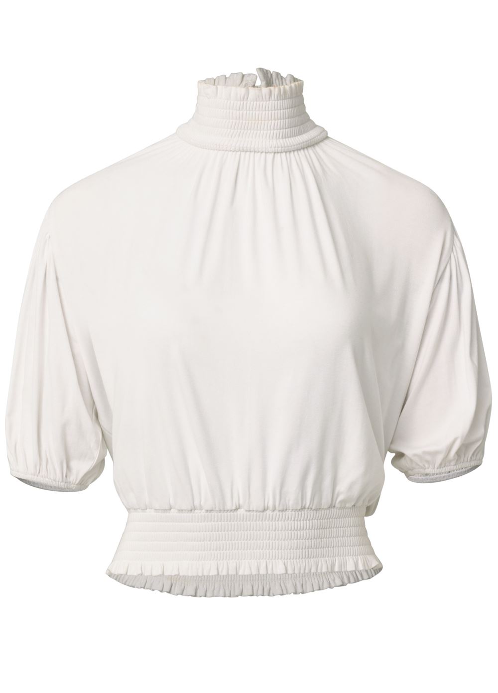 Venus Mock Neck Top in Off White