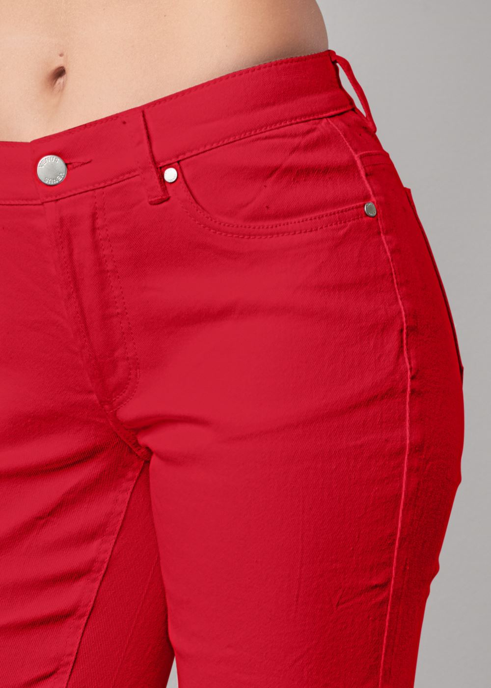 Venus Jean Bermuda Shorts - Red