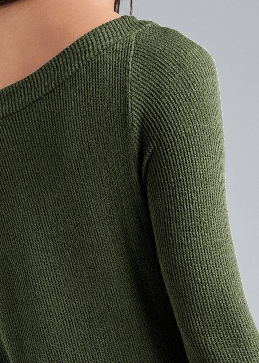 Venus Casual High-Low Top in Olive