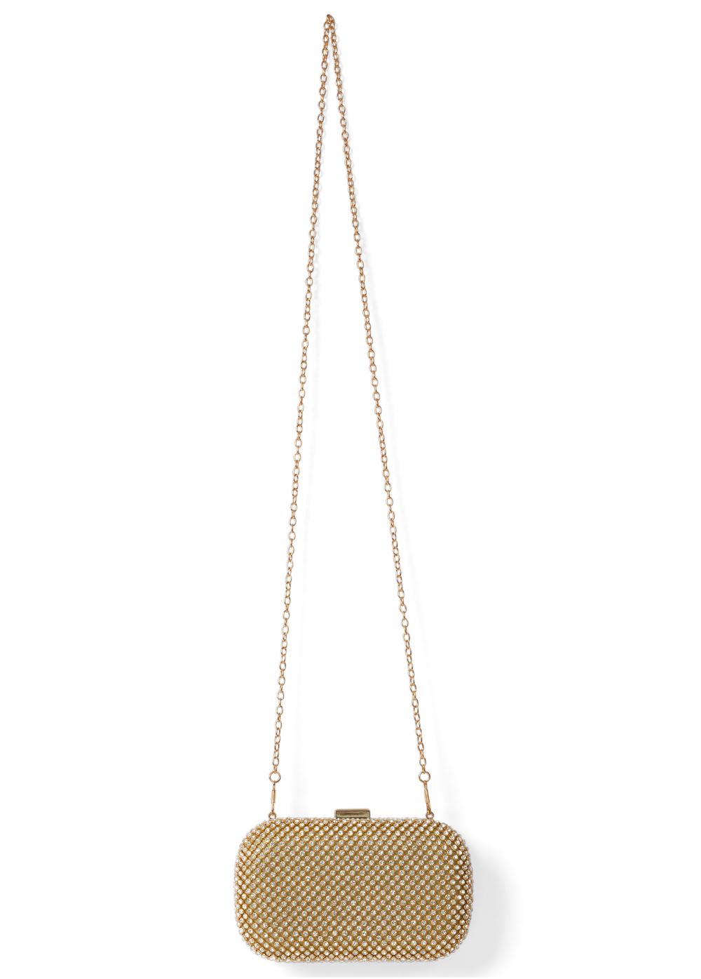 Venus Jeweled Embellished Clutch in Gold Multi
