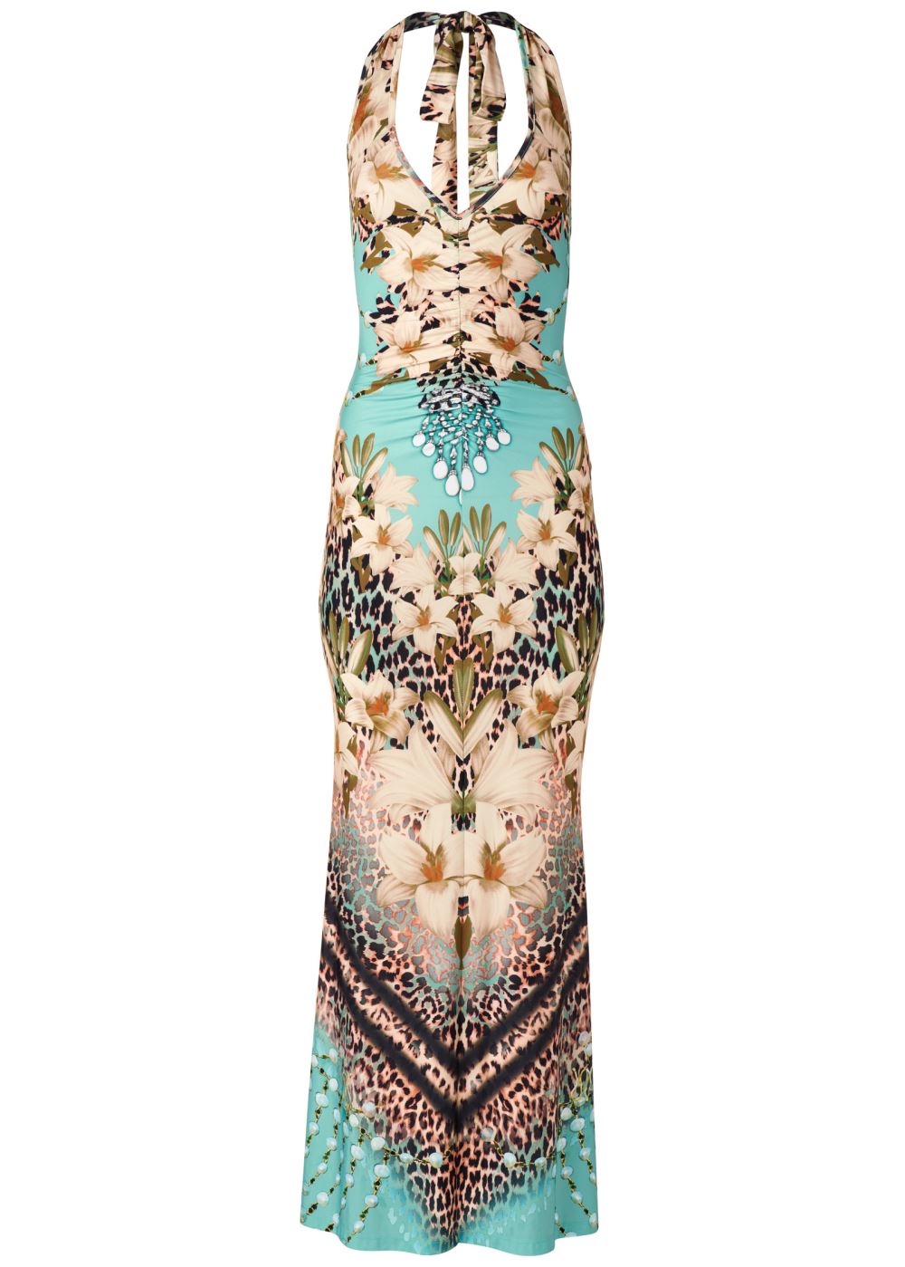 Venus Printed Maxi Dress - Turquoise Multi