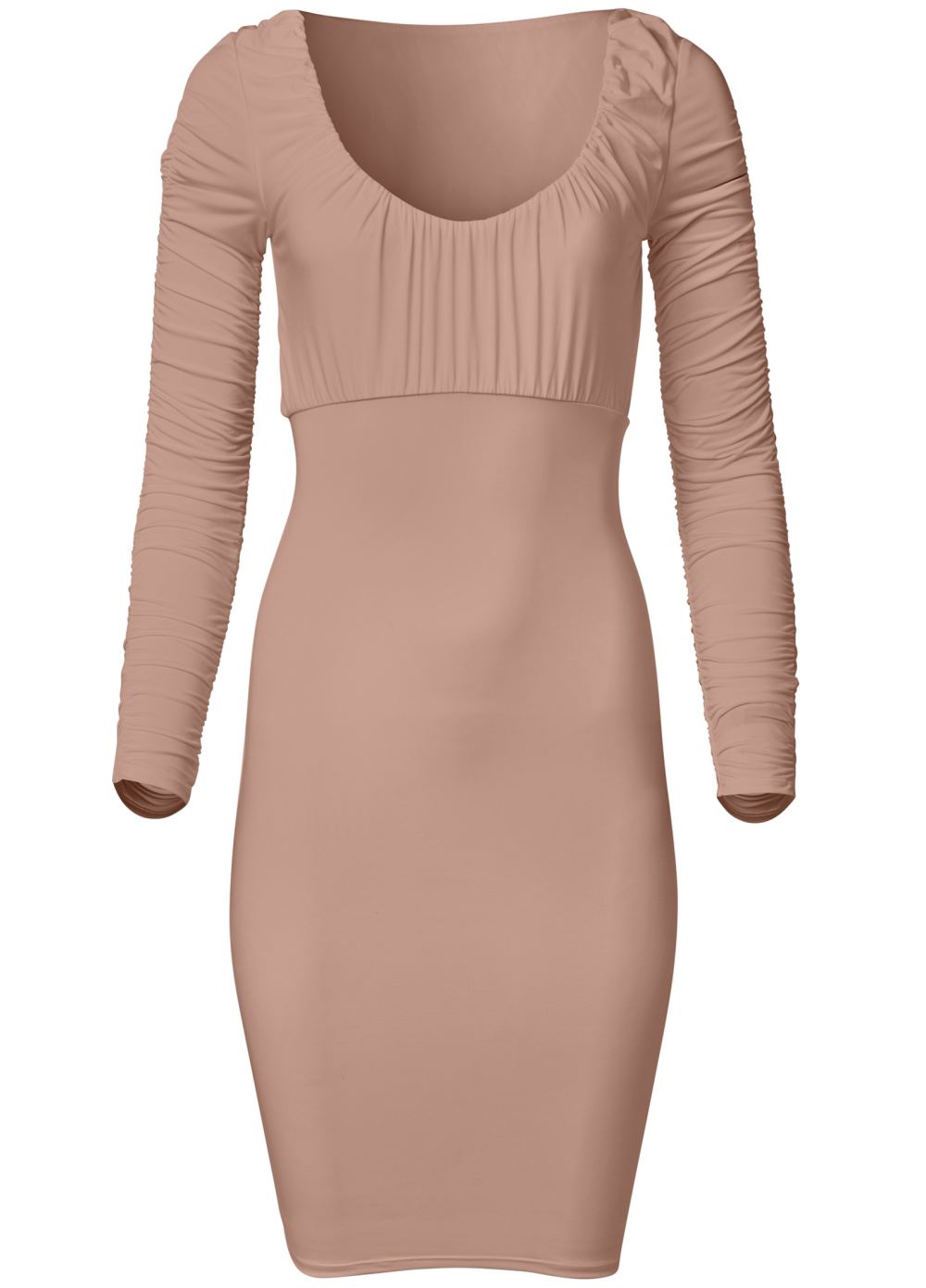 Venus Shape Embrace Long Sleeve Dress - Dusty Rose