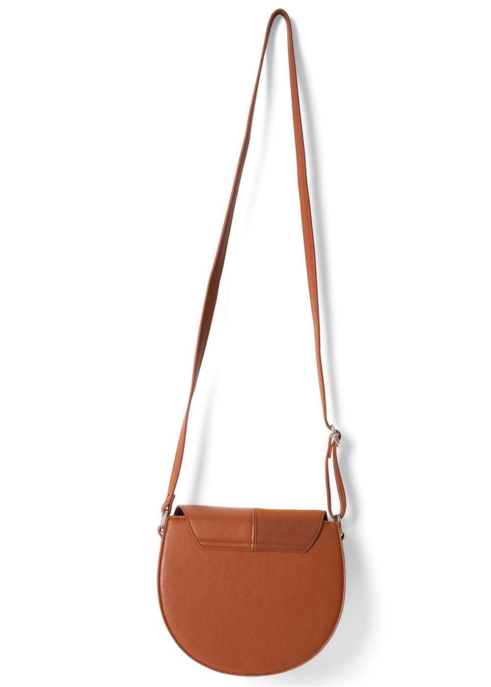 Venus Faux Leather Saddle Bag in Brown Multi