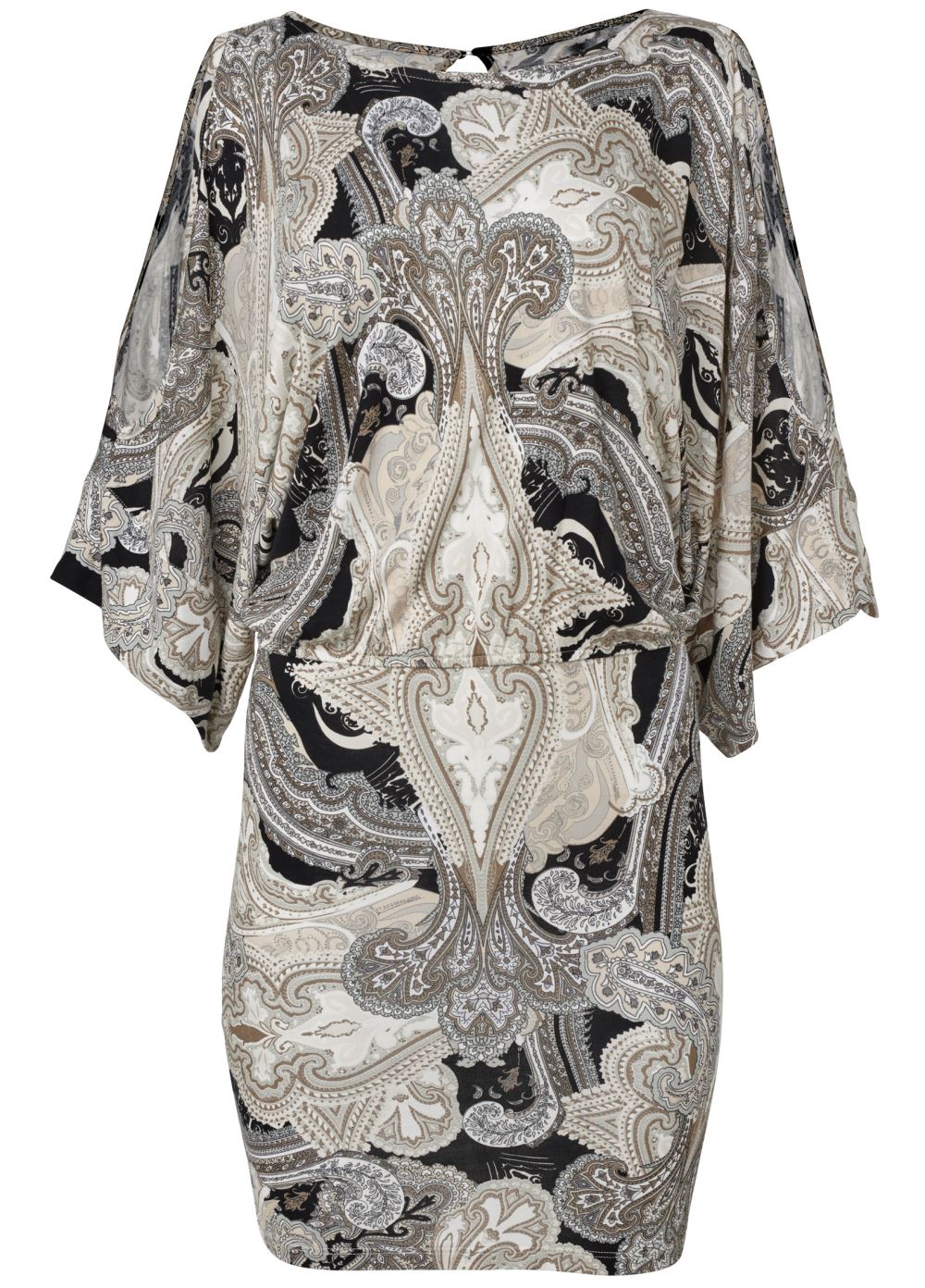 Venus Paisley Printed Dress - Black Multi