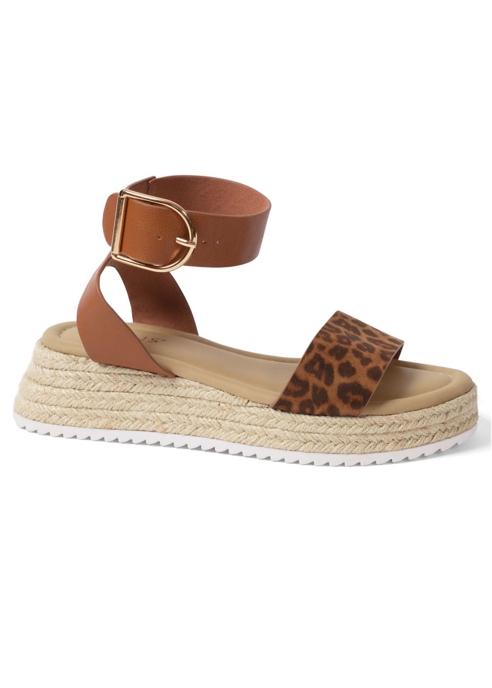 Venus Ankle Strap Espadrilles in Brown Multi