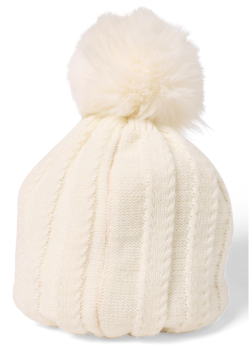 Venus Rhinestone Stripe Beanie in White