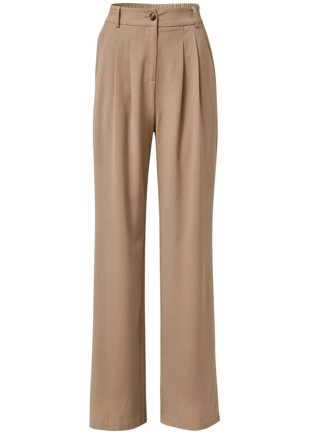 Venus Wide Leg Suiting Trouser Pants in Light Brown