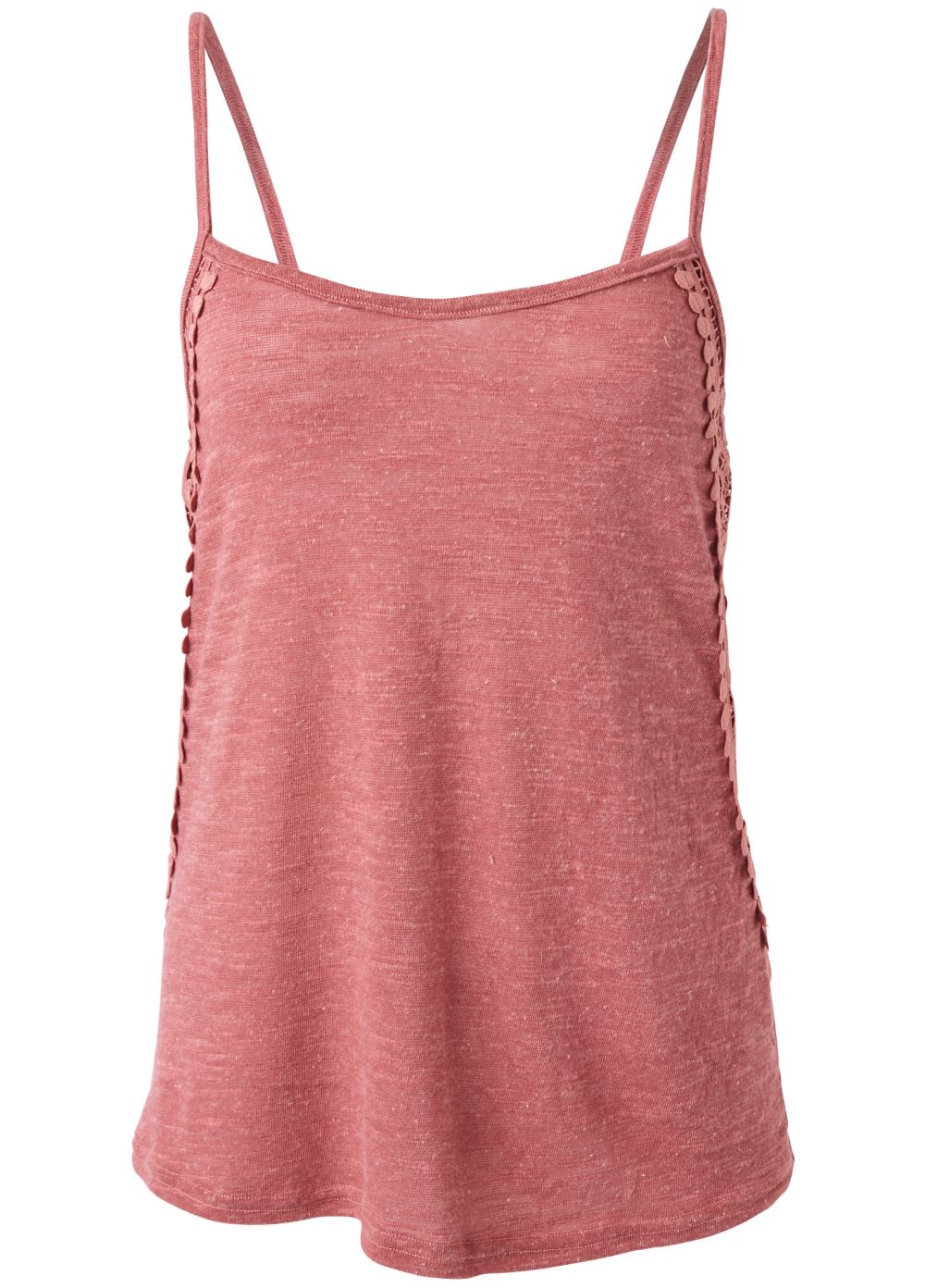 Venus Crochet Detail Tank in Pink