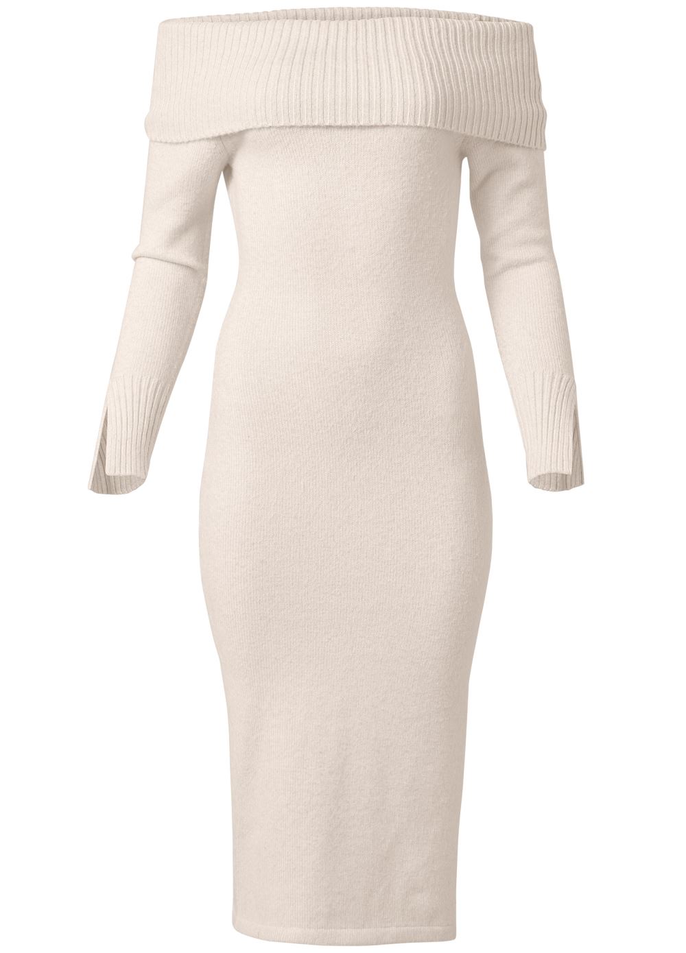 Venus Off The Shoulder Sweater Dress - Off White