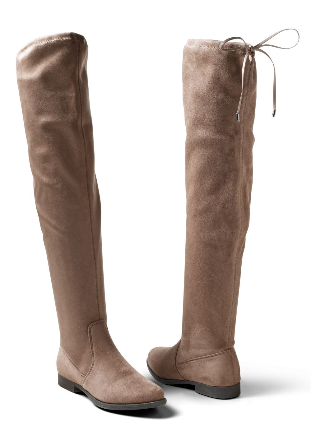 Venus Over-The-Knee Stretch Boots in Taupe