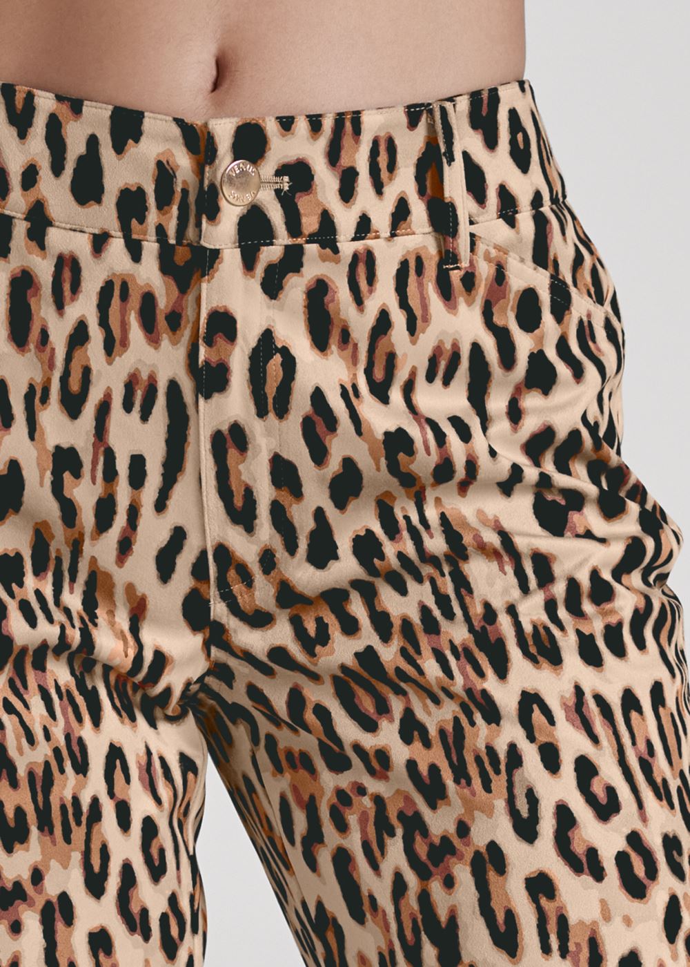 Venus Faux Suede Cargo Pants in Brown Multi