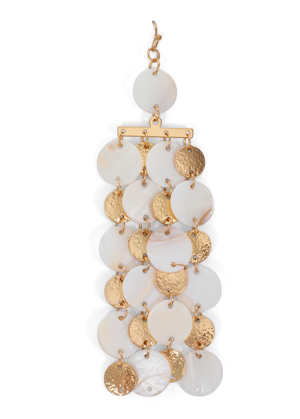 Venus Waterfall Earrings in Beige